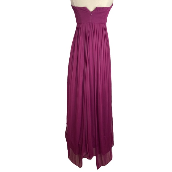 David’s Bridal Sangria Strapless Versa Convertible Maxi Bridesmaid Dress Size 2 - Picture 3 of 15